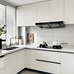 ตู้ครัวไม้จริงแบบมันเงา ดีไซน์ทันสมัย เป็นมิตรกับสิ่งแวดล้อม สำหรับใช้งานกลางแจ้ง - Product Image 1