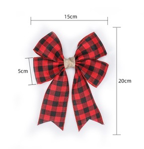 Xmas Oem/Odm Navidad Handgemaakte Custom Kerststrikken Ornamenten Kerstboom Decoratie Lint Strikken Voor Kerst Decoratie - Product Image 6