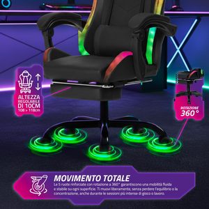<span class=keywords><strong>Silla</strong></span> Gamer de Bajo Precio, Sillas de Oficina, <span class=keywords><strong>Silla</strong></span> para Estación de Trabajo de Computadora, <span class=keywords><strong>Silla</strong></span> Gamer RGB con Reposapiés - Product Image 6