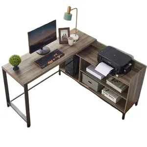 Metall Holz braun Schreibtisch regelmäßige Größe moderne Büromöbel Holz