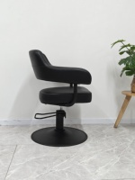 Chaise de Barbier pour Enfants et Hommes, Cadre en Acier Inoxydable, Siège en Cuir PU, Rotation à 360 Degrés, Pompe Hydraulique Robuste, Réglable en Hauteur