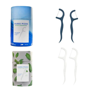 Hilo Dental desechable portátil personalizado ecológico <span class=keywords><strong>de</strong></span> alta calidad, paquete biodegradable con sabor a fresa y carbón <span class=keywords><strong>de</strong></span> Bambú - Product Image 3
