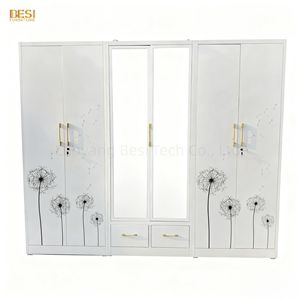 ตู้เสื้อผ้าเหล็ก 5 บาน สไตล์โมเดิร์น มินิมอล สำหรับห้องนอน เฟอร์นิเจอร์โรงแรม ตู้เหล็กแขวนผ้า สำหรับใช้ในบ้าน - Product Image 5