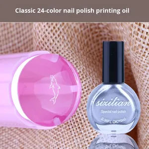 24 Color 10ml Nail Stamping Polish Set Printing Gel Polish for Stencil Nail Art Painting Supplies - Product Image 6
