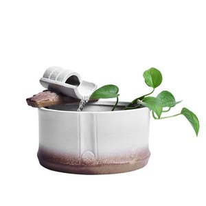 Ceramic Fish Tank With Flowing Water Feature 0.5-2.0L <b>Humidifier</b> For Office Living Room Desktop Decoration - Product Image 4