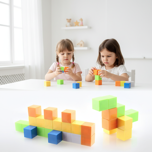 ELI TOYS Factory Juguete Educativo, Bloques de Construcción Magnéticos, Kit de Construcción 3D de <span class=keywords><strong>2</strong></span>.5cm con Bloques de Plástico para Niños - Product Image 1