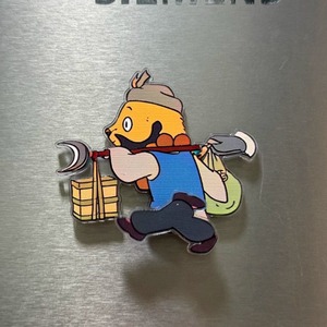 Magnete da Frigo Rotante in Plastica Stile Cartone Animato Xiaohongshu - Decorazione Fan Art Mostro Maiale di Montagna Langlang - Product Image 1