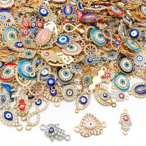 10 Uds. Colgantes de aleación de aceite de gota de ojos azules para hacer joyería DIY pulsera COLLAR COLGANTE pendiente Accesorios - Product Image 4