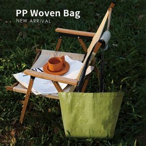 Bolsa de Compras Reutilizable, Resistente al Agua, de Polipropileno Tejido, con Asa y Logotipo Personalizado, Venta al Por Mayor de Fábrica - Product Image 3