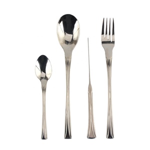 Comprend Fourchettes Cuillères Couteaux, Ensemble de couverts polis miroir, Ensemble de couverts en argent lavable au lave-vaisselle - Product Image 4