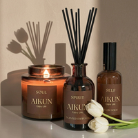 AIKUN Maßgefertigtes Luxus-Aromatherapie-Set: Duftdiffusor und Sojawachskerze in Geschenkverpackung für Festliche Raumduftgestaltung