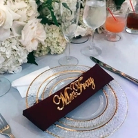 Numéro de table de mariage personnalisé Guset Nom Place Cartes Plaque signalétique Or Miroir Acrylique Plaque signalétique
