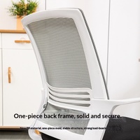 Chaise de bureau avec dossier en maille d'acier courbée, pour conférence, réunion, formation, personnel, ordinateur, maison, mahjong, tabouret, accoudoirs non rotatifs