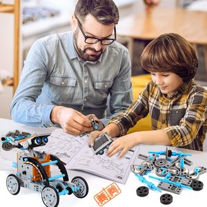 Kit de <span class=keywords><strong>robot</strong></span> solaire éducatif STEM 13-en-1, jouets de construction pour expériences scientifiques DIY, énergie verte, robotique pour enfants de 7 à 14 ans - Product Image 2