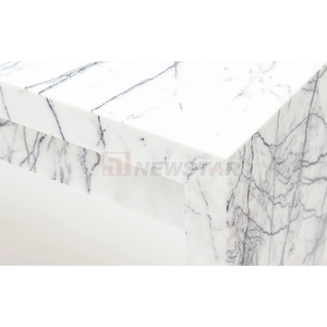 Newstar <span class=keywords><strong>Bureau</strong></span> d'étude rectangulaire en marbre naturel de <span class=keywords><strong>New</strong></span> <span class=keywords><strong>York</strong></span> <span class=keywords><strong>Bureau</strong></span> d'étude avec tiroirs <span class=keywords><strong>Bureau</strong></span> en marbre blanc lilas - Product Image 5