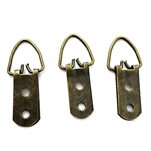 Ganchos colgantes de bronce antiguo con dos orificios, anillo grande, herrajes metálicos para marcos de fotos, gancho individual para punto de cruz y manualidades tradicionales - Product Image 2