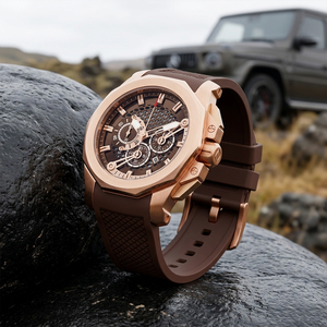 นาฬิกาข้อมือผู้ชายแบบธุรกิจ โลโก้สั่งทำพิเศษ หรูหรา กันน้ำ เรืองแสง ควอตซ์ คลาสสิก สายสแตนเลส - Product Image 5