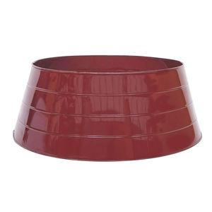 Collar de Árbol de Navidad de Metal Rojo Personalizable, Falda para Árbol de Navidad, Anillo o Base para Árbol de Navidad - Product Image 2