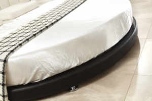 CBMmart Smart <strong>Furniture</strong> Circle Round Bed Storage Massage Leather Multi functional Bed King Size with <strong>LED</strong> <strong>light</strong> - Product Image 6