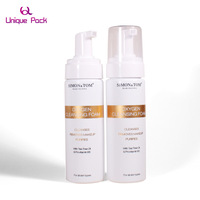 Emballage de bouteille de soin de la peau personnalisé en gros bouteille de pompe à mousse de 150ml 200ml pour l'emballage de nettoyant pour le visage