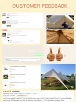 Carpa Inflable Impermeable para Acampar de 129 Pies Cuadrados para 6-8 Personas con Salida para Estufa, Ventanas de Malla y Bomba