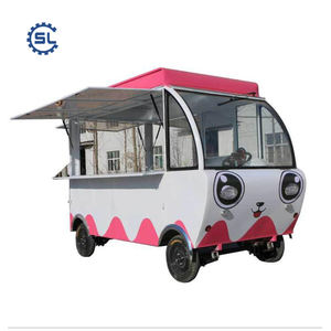 Carrito de Comida Multifuncional Eléctrico de Cuatro Ruedas, Puesto de Venta Ambulante para Bollos al Vapor, Comida Rápida, Bebidas Frías, Té con Leche - Product Image 4