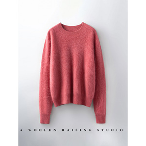 Nouveautés – Pull en <span class=keywords><strong>cachemire</strong></span> brossé de haute qualité, tricoté plat, séchage rapide, respirant, doux, en fil naturel, manches longues, coupe ample - Product Image 3