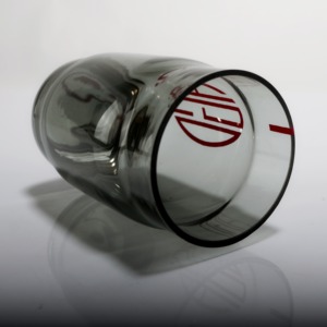 Abat-jour en <span class=keywords><strong>verre</strong></span> borosilicate 3.3 fait main OEM, couleurs, dôme, gris <span class=keywords><strong>fumé</strong></span>, avec logo personnalisé et bord poli pour éclairage intérieur - Product Image 2