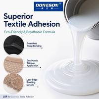 Caoutchouc de silicone liquide monocomposant DSA-6820K pour sous-vêtements et lingerie sans couture, adhésif textile en silicone souple à 660 % d'élongation