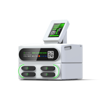 Estación de carga de teléfono personalizada con 4 ranuras Business Stack Sharing Power Bank Locker Fasti Chargers Teléfono celular Kiosco de carga PAX