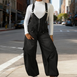 จั๊มสูทขากว้างมีซิปลำลองแนวสตรีทแฟชั่นสำหรับฤดูหนาว/ฤดูใบไม้ร่วง - Product Image 3