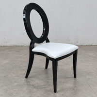 Chaise de banquet à dossier rond en métal, revêtement en cuir PU ou velours en option, pour mariage et événements, vente en gros