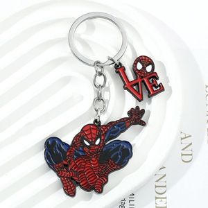 Metal Enamel Spider Man Keychain 3D Alloy Pendant Charm Key <strong>Ring</strong> Super Hero Love Keychain Cute Gift for Fans - Product Image 1