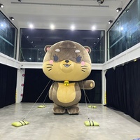 Décoration événementielle pour centre commercial : Modèle de loutre gonflable personnalisé en peluche, mascotte animale gonflable pour la publicité