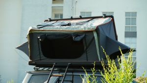 2025 Lightweight Aluminum Roof Top <b>Tent</b> for Camping Cars Hard With <b>Waterproof</b> Oxford Fabric 2-3 Person Capacity Aluminum T - Product Image 3