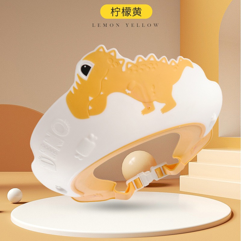 Bonnet de shampooing Dinosaure Jaune