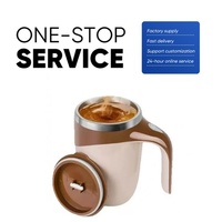 Mug à agitation magnétique automatique à une touche, rechargeable par USB, en acier inoxydable, pour café, lait, cacao au bureau et au quotidien