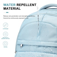 Sac à dos pour ordinateur portable unisexe moderne, style entreprise et universitaire, doublé, avec bretelles rembourrées, imperméable, à dos souple et fermeture éclair, pour voyage et école