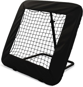 VANTUR Double Rear Support <b>Rebound</b> <b>Net</b> Enclosure <b>Football</b> Door 124x124 Printable Logo Folding Black/White - Product Image 1