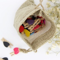 Sac cadeau en toile de jute avec cordons de jute Pochettes en lin toile de jute Sacs pour bijoux de mariage Party Favors