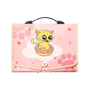 Suministros de oficina y útiles escolares Venta al por mayor Tamaño A4 PP Colores surtidos Carpeta de archivos de documentos Sobres Estuche de transporte con asa - Product Image 1