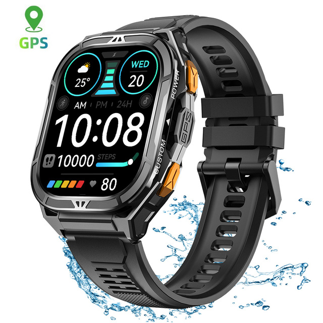 2026 X5 Outdoor Smartwatch BT Call 1.96inch Amoled Screen 50M Waterproof 100+ Sports Modes GPS Relojes Smart Watch for Men