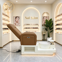 Meilleur prix pour le mobilier de salon de manucure, fauteuil de pédicure électrique avec spa pour les pieds, fauteuil inclinable avec massage par pétrissage, chaises de manucure et de pédicure