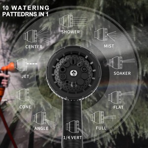 Lot de 2 buses de pulvérisation pour tuyau d'arrosage, 10 modes d'arrosage, têtes de pulvérisation robustes, accessoires pour tuyau d'arrosage - Product Image 4