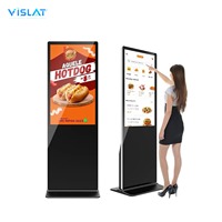 Table publicitaire LCD Vislat tout-en-un sur pied pour restaurant, magasin de détail, centre commercial, affichage compact