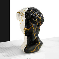 Figurines de buste de David sculpture d'art d'homme grec moderne pour salon étagère meuble TV décoration intérieure de bureau vente en gros