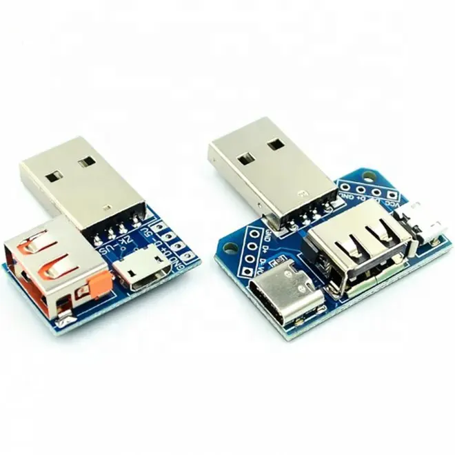 ZK-USB3 XY-USB4 USB adapter board male to female to microUSB to header/Type-C 4P 2.54mm DIP
