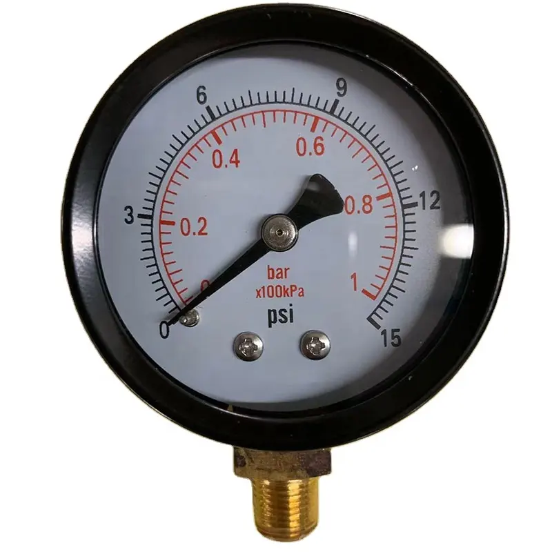 2 Inch Steel Case 1 Bar Air Pressure Gauge with 1/8" NPT Port