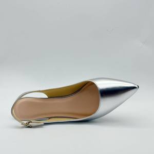 Da donna elegante gattino dorato <span class=keywords><strong>argento</strong></span> tacco tinta unita a punta a vista caviglia schiena Comfort moda estate autunno singolo - Product Image 5