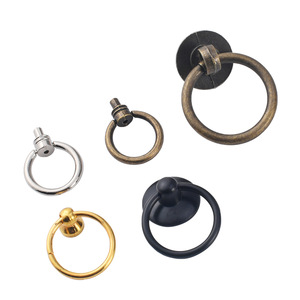 Furniture Handle Ring Zinc Alloy <b>Drawer</b> Pull Traditional Style Durable Cabinet Door <b>Knob</b> Single Hole Mounting - Product Image 5